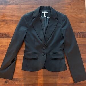 BCBG Women's Black Two-Button Tailored Blazer Small Size 6